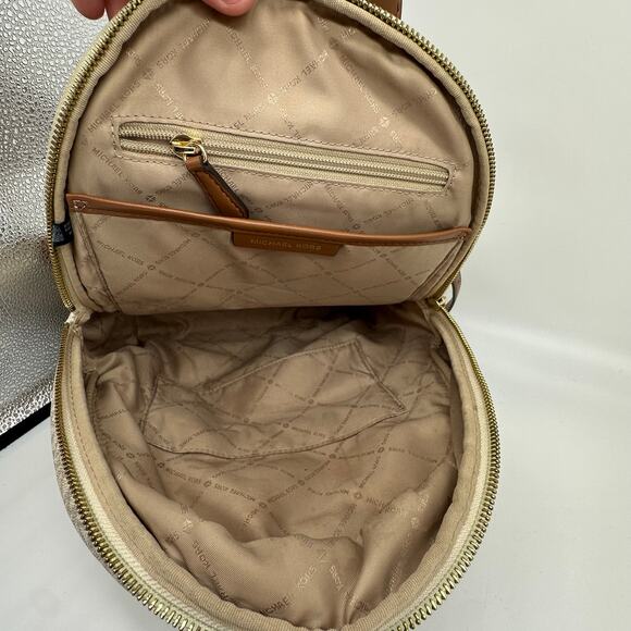 Michael Kors Jaycee Medium Vanilla Backpack and Wallet Gold Studded Pyramid main image 6